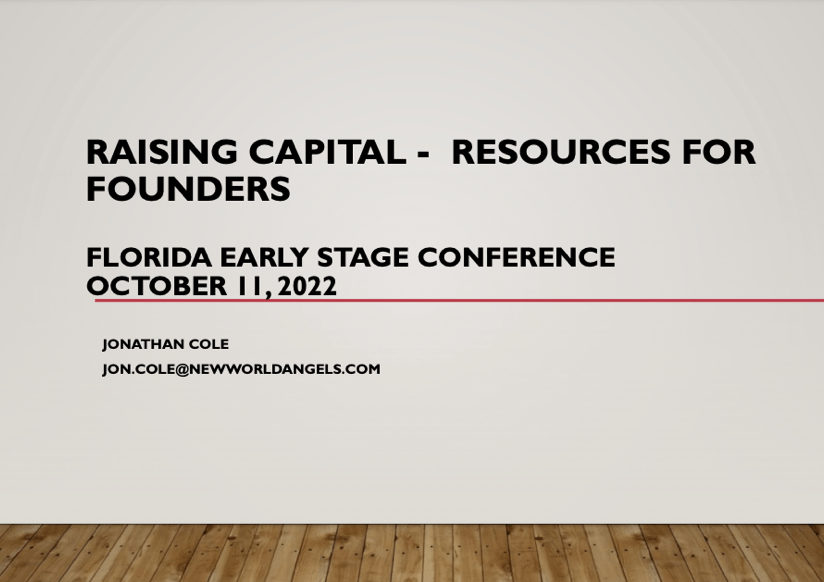 Raising Capital – Resources for Founders