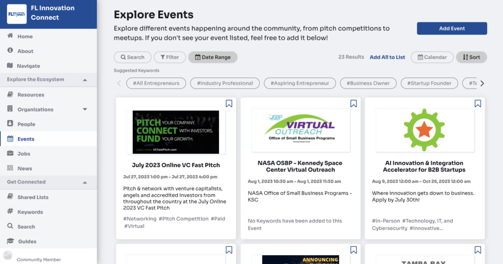 FL Innovation Connect Events
