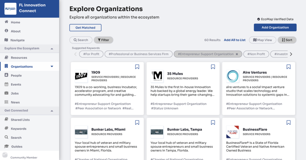 FL Innovation Connect Organizations